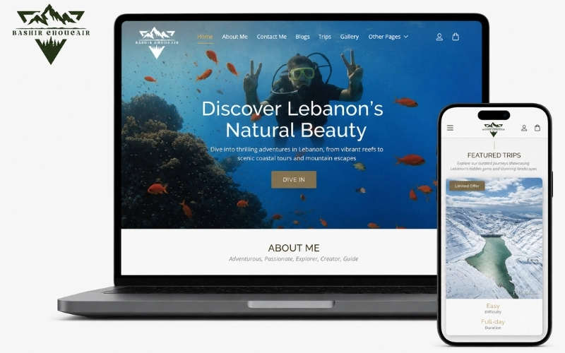 Bashir Choucair Personal Website: Portfolio and Adventure Tourism Landing Page Development in Lebanon